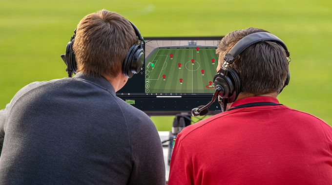 Augment sports analysis and sports storytelling with the powerful Formation Tool to create virtual player lineups and plays with touchscreen replay interactions with our telestrated replays.