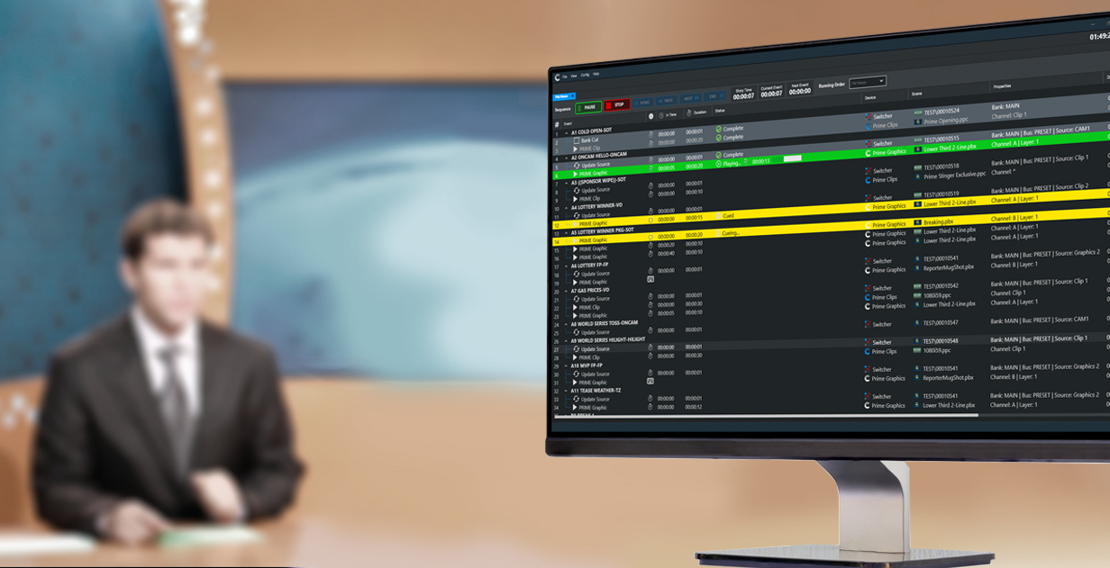 The production automation layer of PRIME Live Platform for MOS-driven news productions