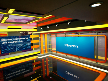 A live virtual set production using Chyron's PRIME VSAR.