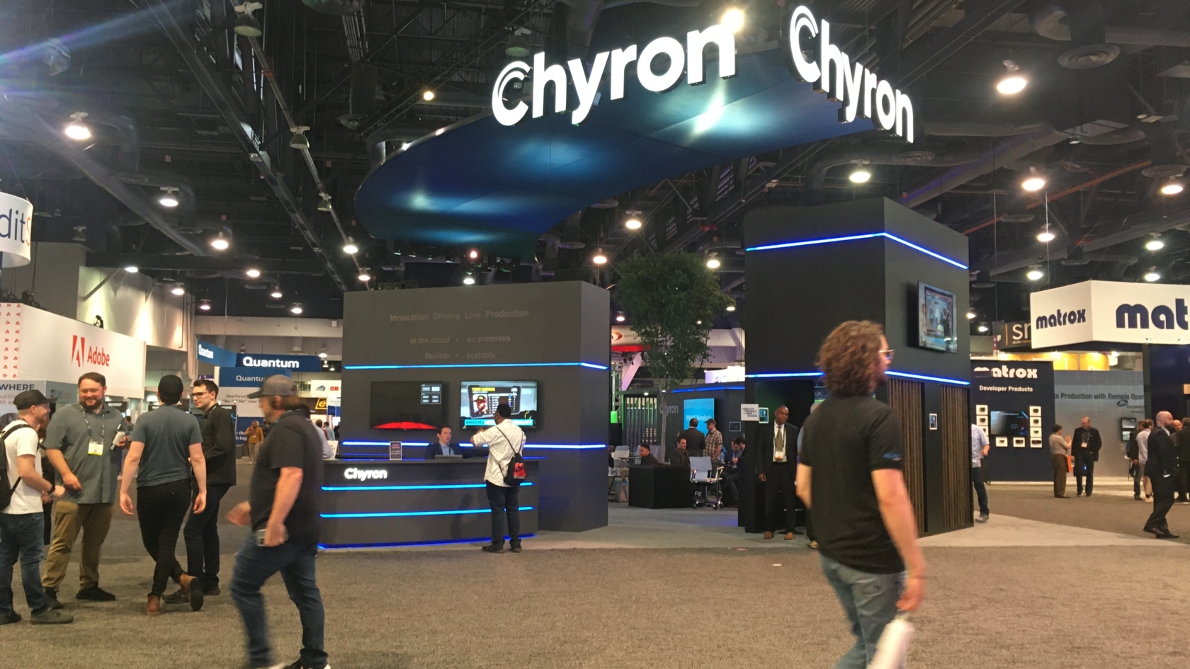 Chyron trade show booth
