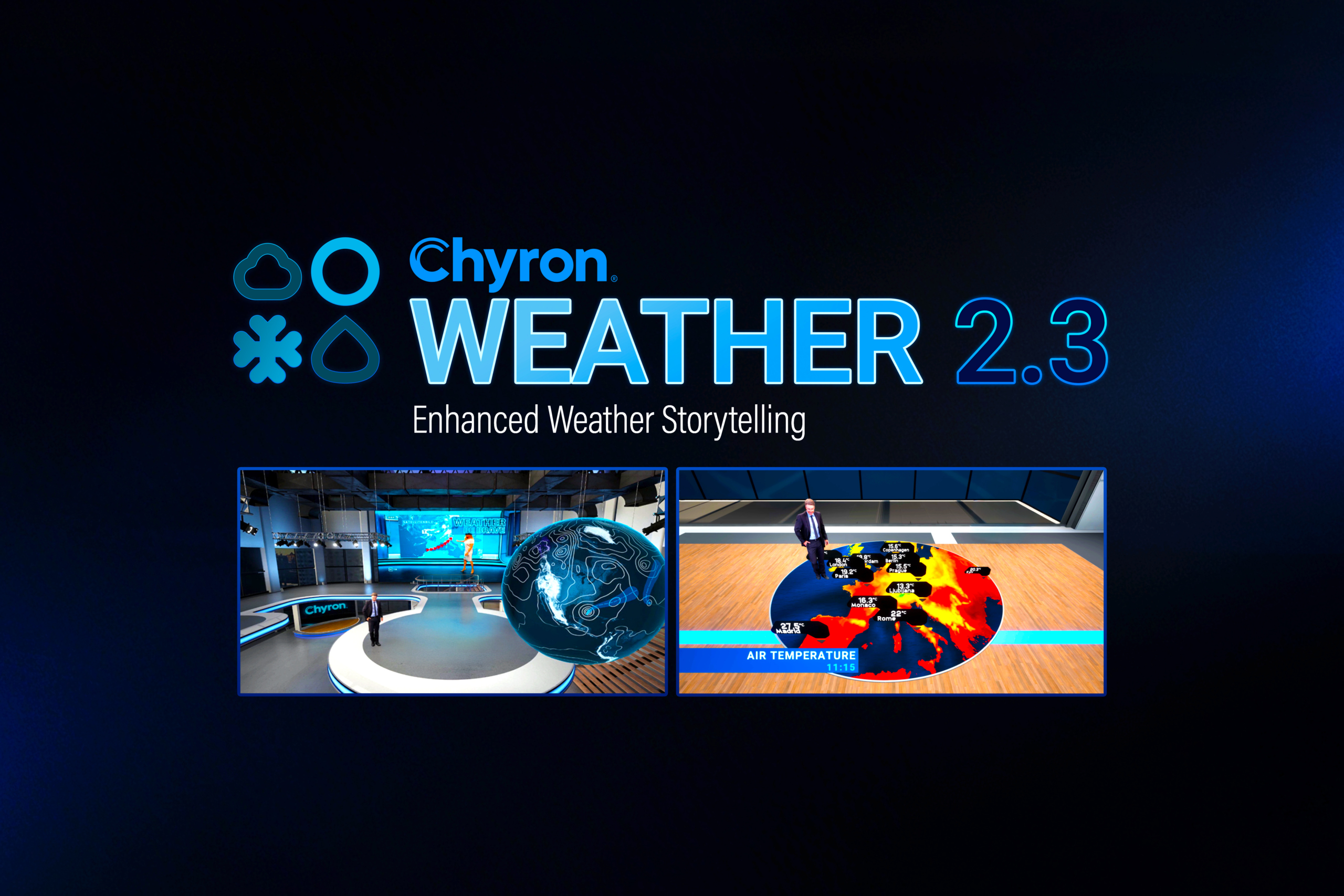 Chyron Weather 2.3 adds UHD, 4K, and virtual globe output
